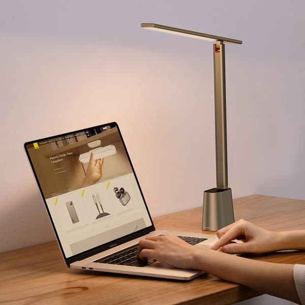 Smart Eye trådløs LED bord natlampe 2200mAh - grå