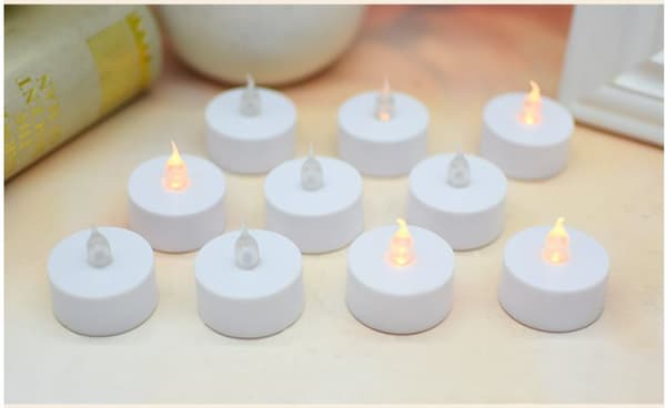 INF 10-paknings LED-telys, batteridrevne flammeløse stearinlys 0