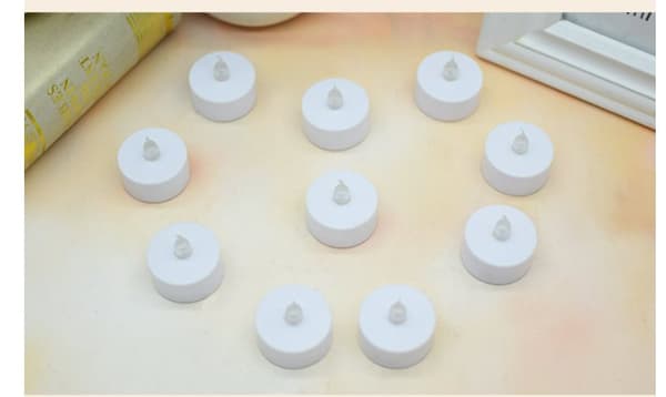 INF 10-paknings LED-telys, batteridrevne flammeløse stearinlys 0
