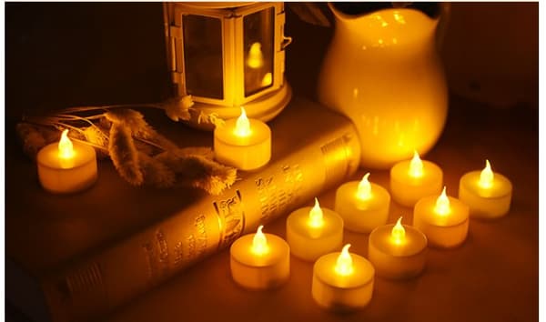 INF 10-paknings LED-telys, batteridrevne flammeløse stearinlys 0