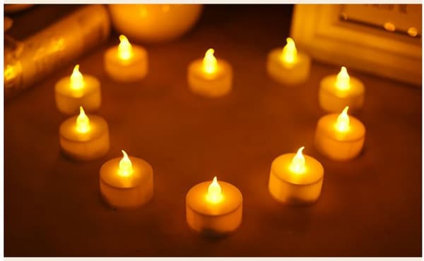 INF 10-paknings LED-telys, batteridrevne flammeløse stearinlys 0
