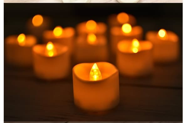 INF 10-pack LED värmeljus, batteridrivna flamlösa ljus 0
