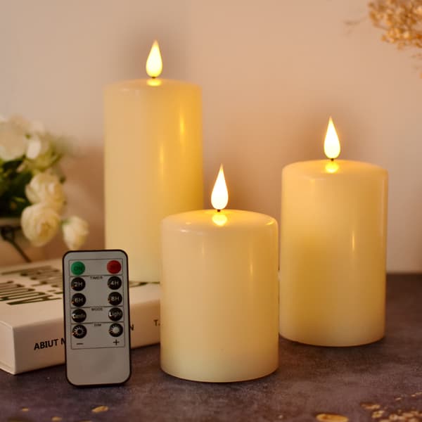 INF LED elektronisk stearinlyssett (3-pakning) 0
