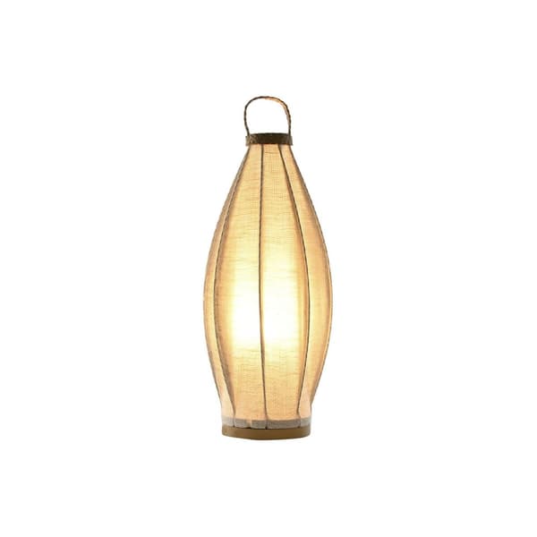 Bordslampa Home ESPRIT Brun linne Metall Snöre 25 x 25 x 60 cm