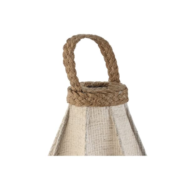 Bordslampa Home ESPRIT Brun linne Metall Snöre 25 x 25 x 60 cm