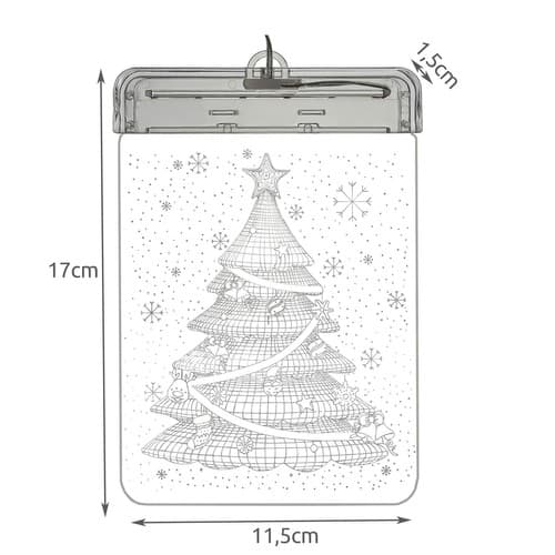 Farget glass LED 3D- juletre