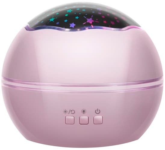 Nattlampe med projektor - rosa LP16859