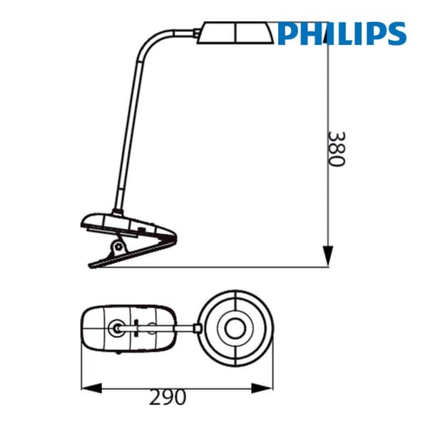 Bordlampe Philips Lámpara de mesa Hvid Metal 3 W