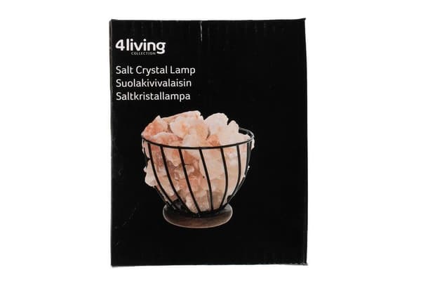 4Living saltlampe Himalayasalt i metallskål