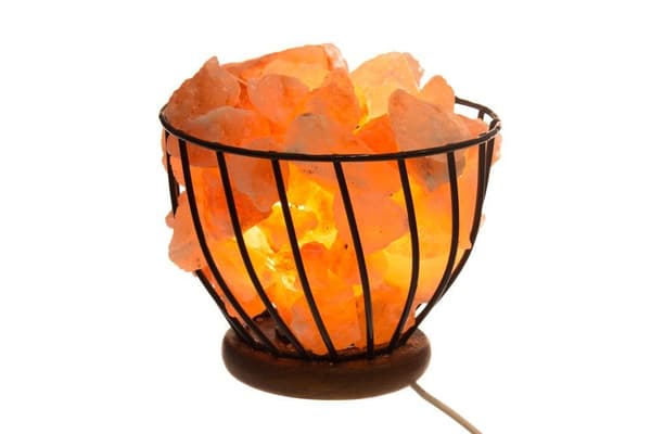4Living saltlampe Himalayasalt i metallskål