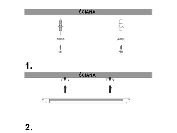 Garderobslampa Rörelsesensor / Självhäftande LED-lampa - 120 cm