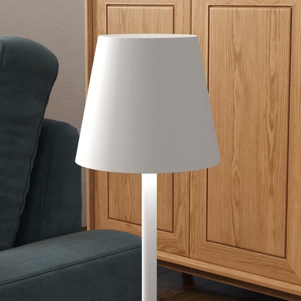 Rootz LED-bordlampe - Genopladelig skrivebordslampe - USB-opladning - Tre farvetilstande - Moderne design - Berøringsfølsom - IP52 - Hvid - 11,2 cm x