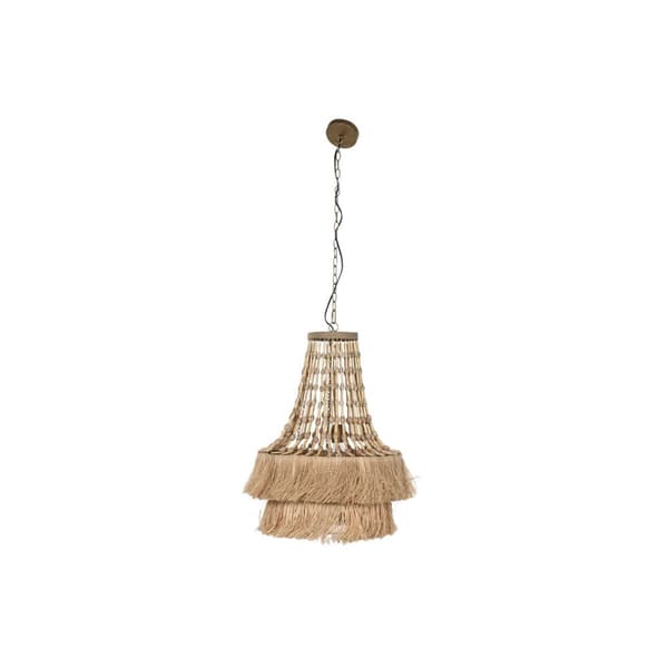 Loftslampe Home ESPRIT Natur Jute Metal 50 W 50,5 x 50,5 x 148 cm