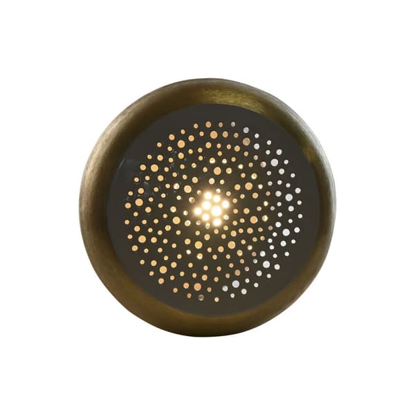 Bordlampe Home ESPRIT Grå Gyllen Metall 4 W 220 V 36 x 36 x 37,5 cm