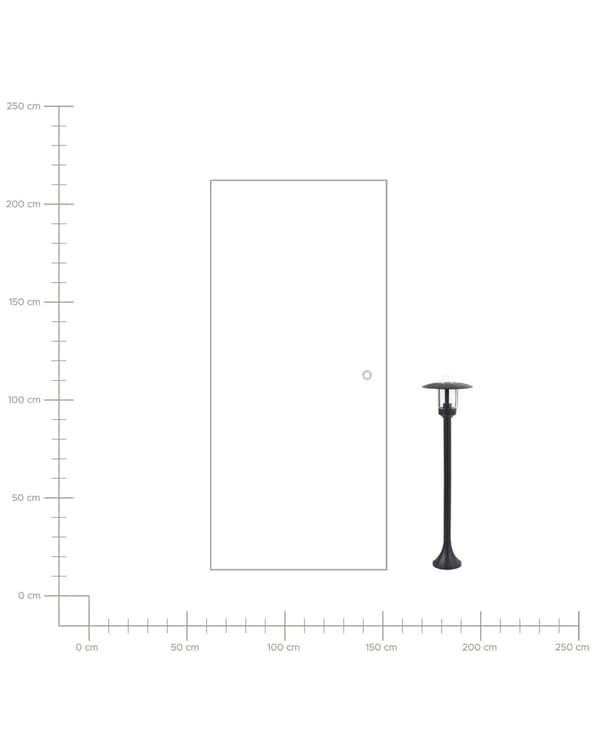 Pollarlampa Svart Aluminium 98 cm Stiglampa Utomhus Trädgårdsbelysning Modern Design