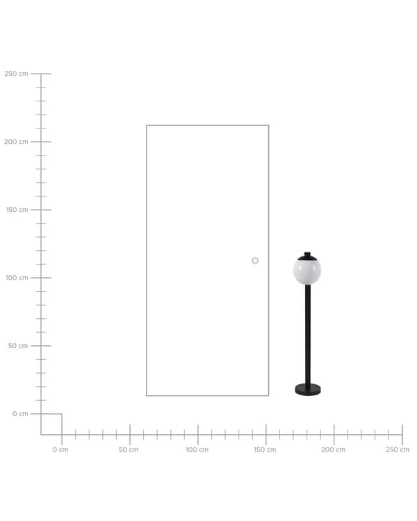 Pollarlampa Svart Aluminium 105 cm Stiglampa Utomhus Trädgårdsbelysning Modern Design