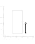 Miniatyrbilde 9 av 9: Pullertlampe Svart Aluminium 94 cm Stilampe Utendørs Hagebelysning Moderne Design