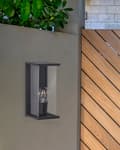 Miniatyrbilde 4 av 7: Utendørs Vegglampe Svart Lampe Metall Aluminium Syntetisk Materiale Matte Moderne Design Terrasse Hage
