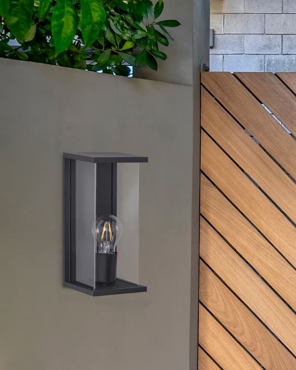 Utendørs Vegglampe Svart Lampe Metall Aluminium Syntetisk Materiale Matte Moderne Design Terrasse Hage