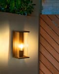Miniatyrbilde 2 av 7: Utendørs Vegglampe Svart Lampe Metall Aluminium Syntetisk Materiale Matte Moderne Design Terrasse Hage