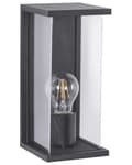 Miniatyrbilde 1 av 7: Utendørs Vegglampe Svart Lampe Metall Aluminium Syntetisk Materiale Matte Moderne Design Terrasse Hage