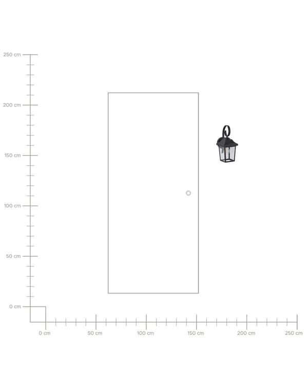 Utendørs Vegglampe Svart Lampe Metall Jern Glass Matte Moderne Design Terrasse Hage