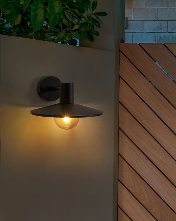 Utendørs Vegglampe Svart lampe Metall Aluminium Syntetisk Materiale Matte Moderne Design Terrasse Hage