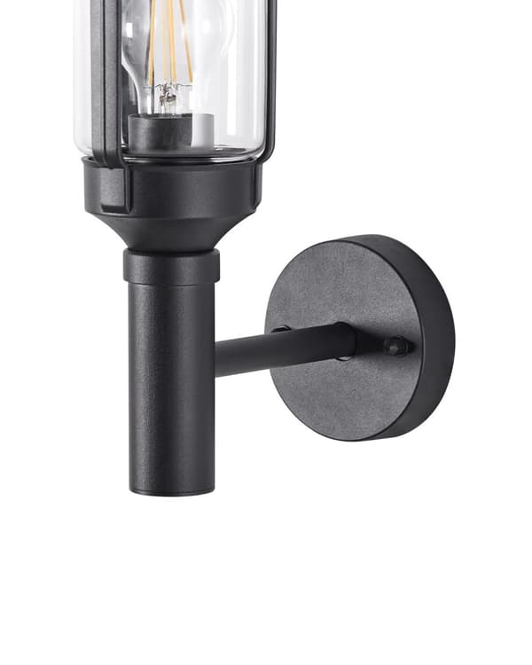 Utendørs Vegglampe Svart Lampe Metall Aluminium Aluminium Glass Matte Moderne Design Terrasse Hage