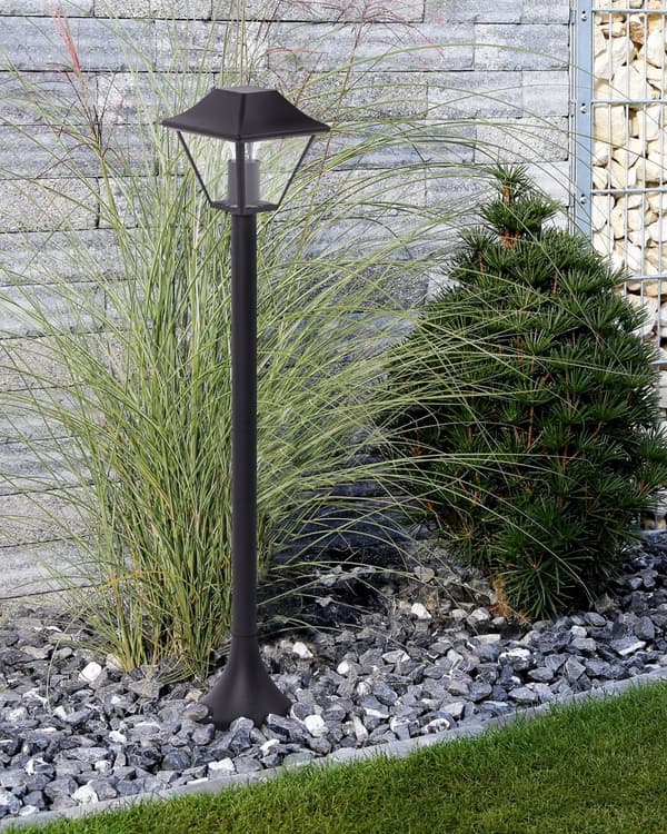 Pollare Svart Aluminium 94 cm Stiglampa Utomhus Trädgårdsbelysning Modern Design