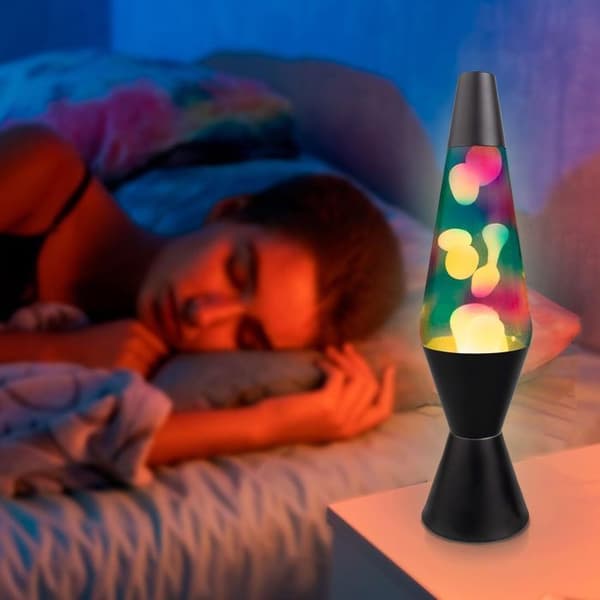 Party Town - Black Lava Lamp | Sänglampa för barn | Lava lampa | Ambiance Lampa | Lavalampa för barn |