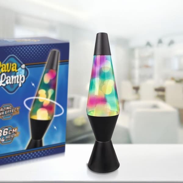 Party Town - Black Lava Lamp | Sänglampa för barn | Lava lampa | Ambiance Lampa | Lavalampa för barn |