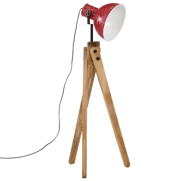 Golvlampa 25 W nött röd 45x45x120 cm E27