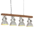 Miniatyrbild 1 av 2: Taklampa industriell silver E27 mangoträ
