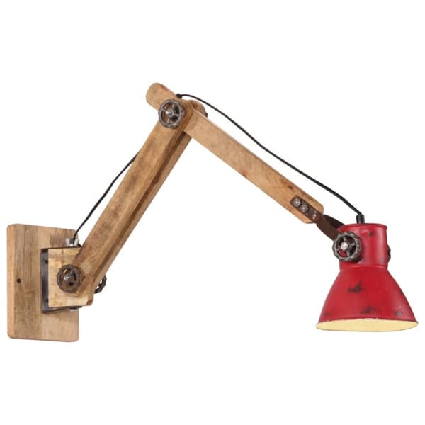 Vägglampa 25 W nött röd 96x15x20 cm E27