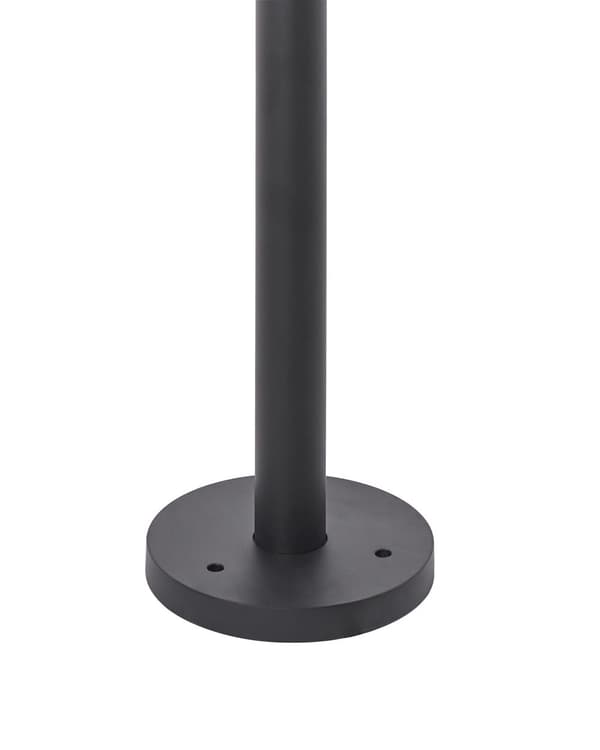 Lyktstolpe 2 Ljus Svart Väglampa Aluminium Glas Skärm Utomhus Trädgårdsbelysning Modern Design