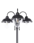 Miniatyrbilde 5 av 7: 3 lys Lyktestolpe Svart Lampe Aluminium Syntetisk Skjerm Utendørs Hagebelysning Moderne Design