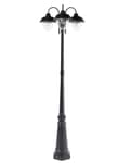 Miniatyrbilde 1 av 7: 3 lys Lyktestolpe Svart Lampe Aluminium Syntetisk Skjerm Utendørs Hagebelysning Moderne Design