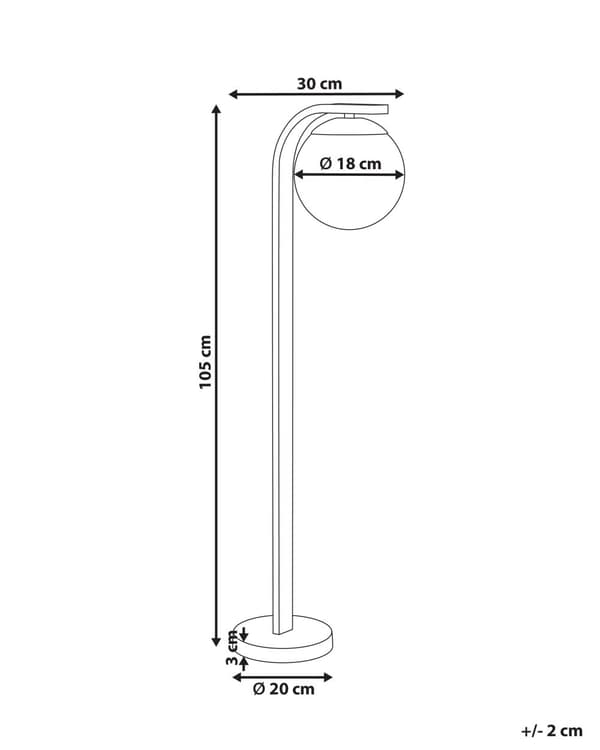 Havelampe Sort H 105 cm Udendørs Pullert Lampe LED lys Sokkelampe Langs Indkørsel Bedlampe Belysning