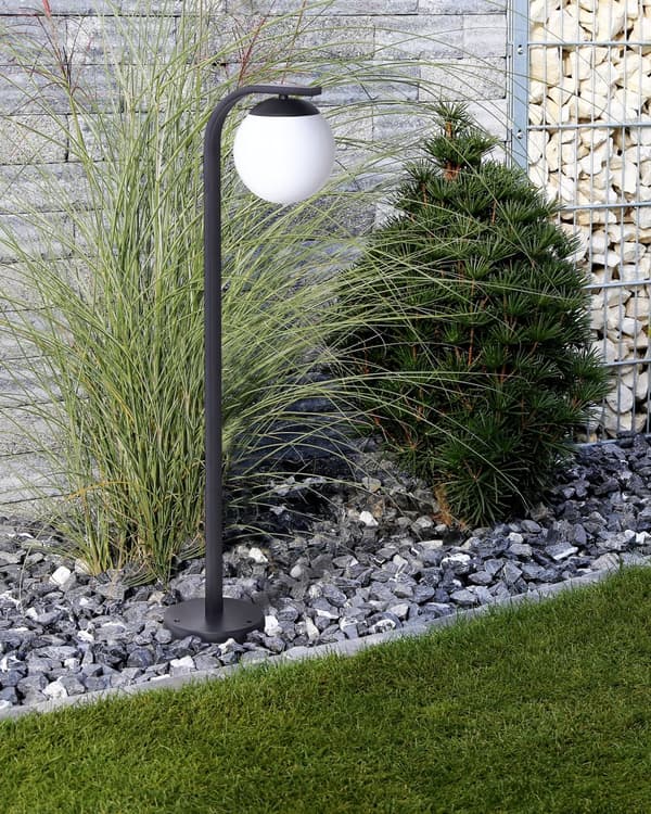 Havelampe Sort H 105 cm Udendørs Pullert Lampe LED lys Sokkelampe Langs Indkørsel Bedlampe Belysning