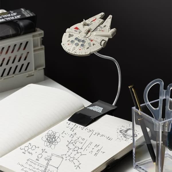 STAR WARS MILLENNIUM FALCON LÄSLAMPA TILL KLÄMNING - LÄSLAMPA