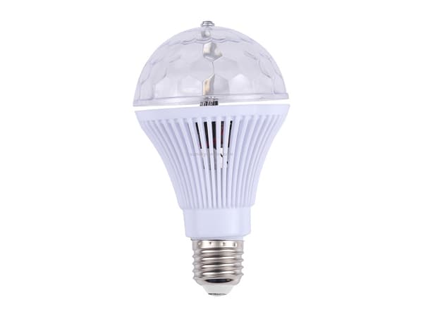 RGB LED-lampe E27 sokkel - Roterende discolampe – Disco