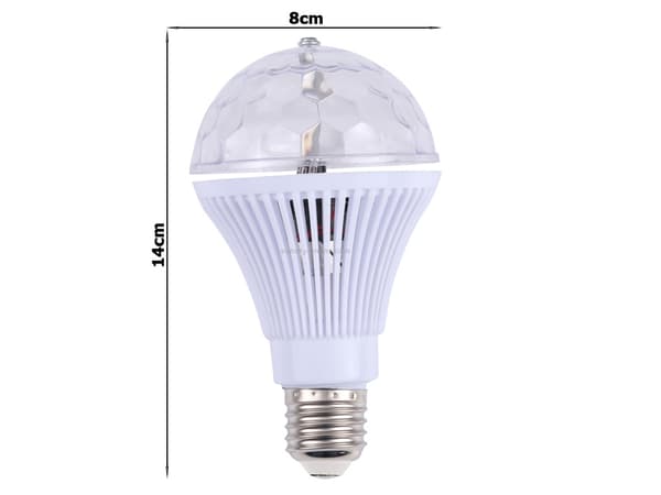 RGB LED-lampe E27 sokkel - Roterende discolampe – Disco