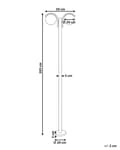 Miniatyrbillede 3 af 7: Lygtepæl Sort Aluminium 205 cm Gadelygte til Haven LED Gadelampe med 2 Arme Klassisk Lysstolpe Design Belysning Udendørs Gadelys