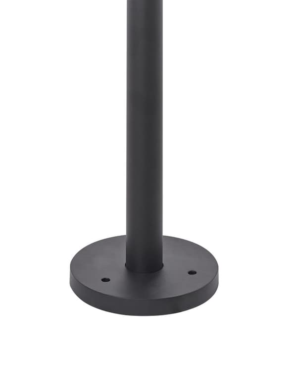 Lygtepæl Sort Aluminium 205 cm Gadelygte til Haven LED Gadelampe med 2 Arme Klassisk Lysstolpe Design Belysning Udendørs Gadelys
