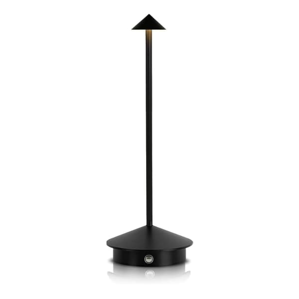 Sort bordlampe med 3 lysstyrkeniveauer og touch-kontrol