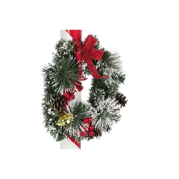Gadelampe DKD Home Decor Hvid Rød Metal 30 x 30 x 180 cm