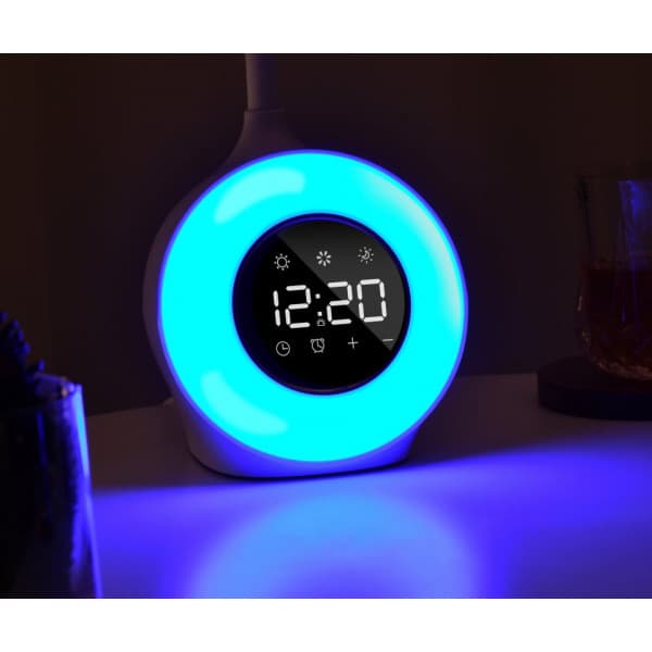 Fuj:tech Mood - skrivbordslampa med väckarljus och RGB stämningsljus