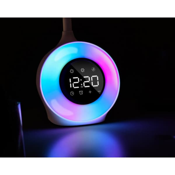 Fuj:tech Mood - skrivbordslampa med väckarljus och RGB stämningsljus