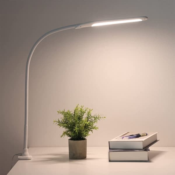 Hvid LED skrivebordslampe
