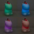 Miniatyrbillede 9 af 10: Silikone hvid RGB enhjørning natlampe til børn